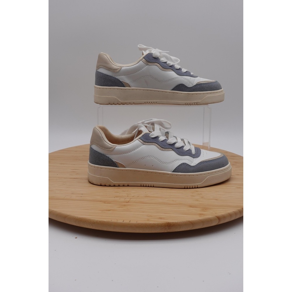 Time And Tru Shoes Womens Size 7.5 White Colorblock Walking Comfort Sneakers